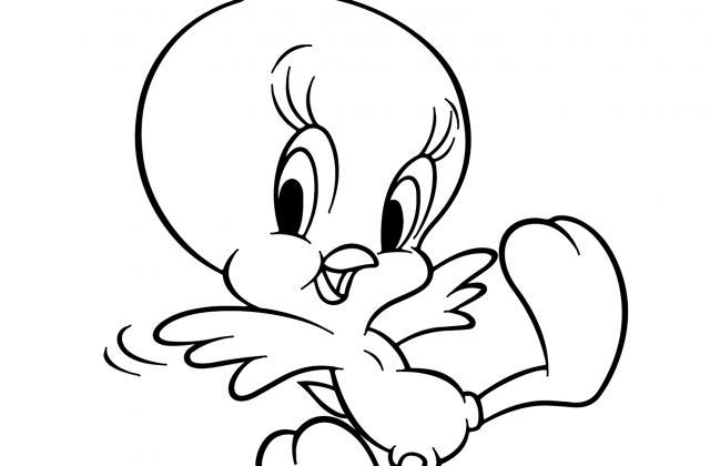 640x420 Tag For Tweety Bird Cartoon Drawing Bird Drawing Step By