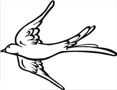 400x308 Flying Bird Drawing For Kids