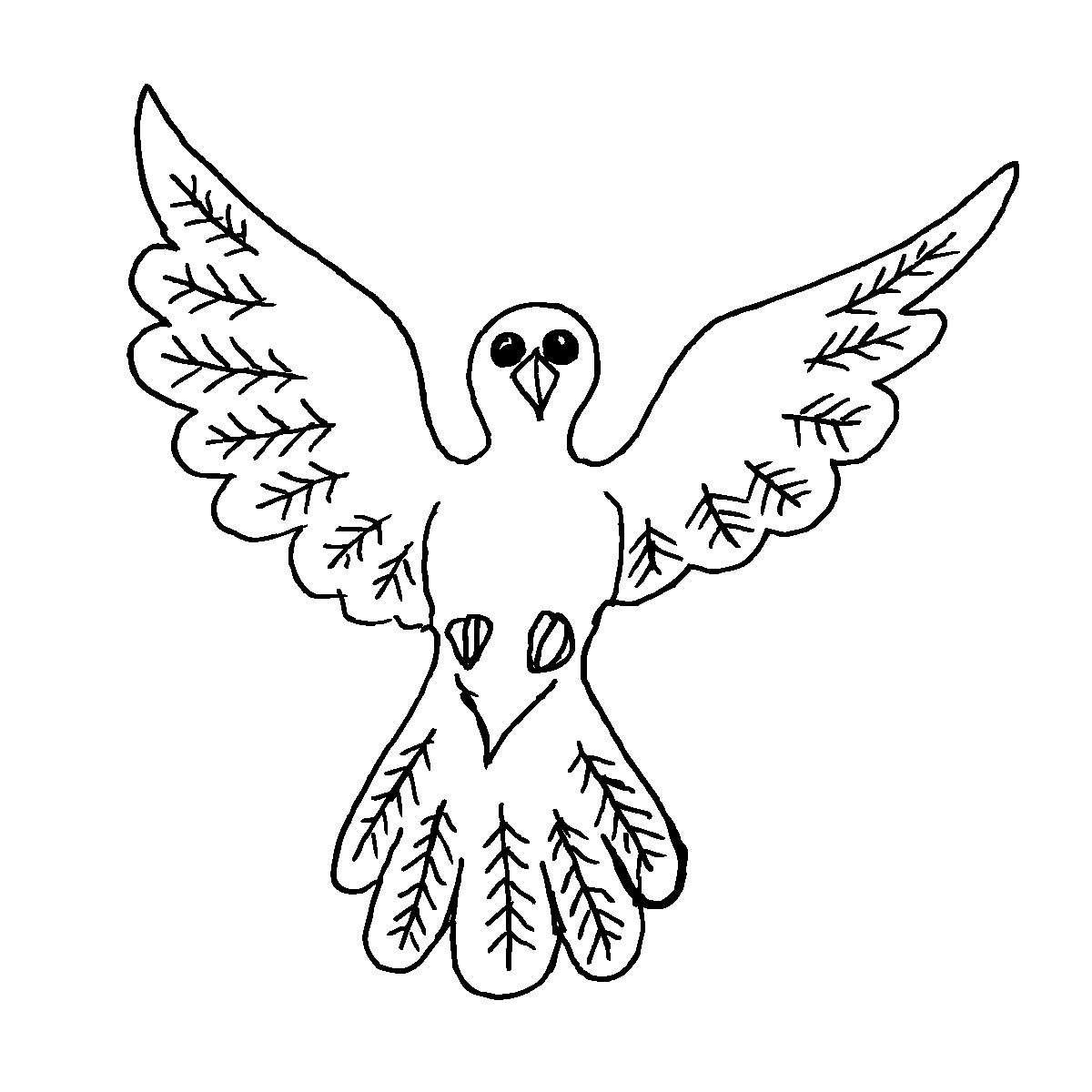 1200x1200 Surging Bird Outline Drawing Free Download Clip Art
