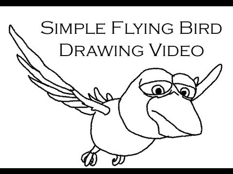 480x360 How To Draw A Cartoon Flying Bird