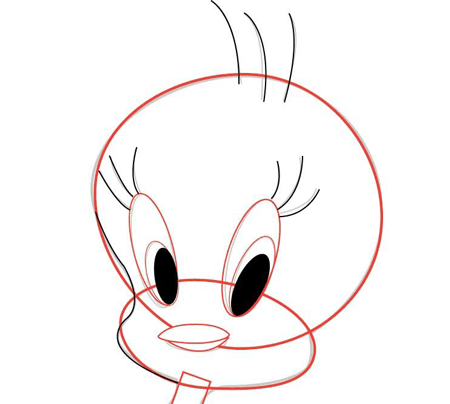 450x404 How To Draw Tweety Bird From Looney Tunes With Easy Steps Drawing
