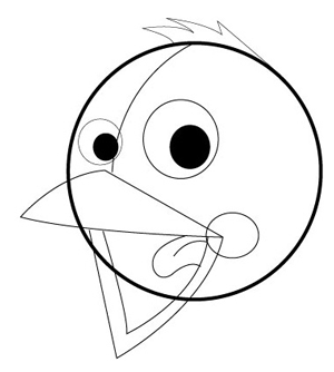 300x334 How To Draw Cartoon Birds With Easy Step By Step Drawing Tutorial