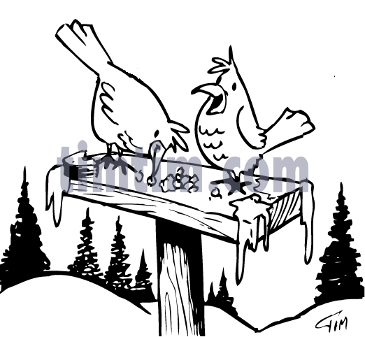 522x482 Free Drawing Of Bird Feeder Bw From The Category Birds Amp Insects