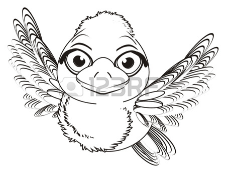 450x346 Coloring Bird Fly Near The Cage Stock Photo, Picture And Royalty