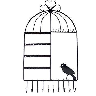 395x395 Baosity Metal Wall Mount Metal Bird Cage Jewelry Necklace Bracelet