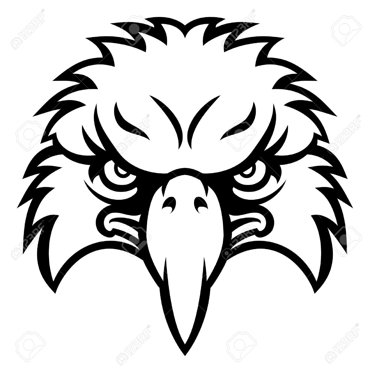 1291x1300 Eagle Bird Character Sports Mascot Head Royalty Free Cliparts