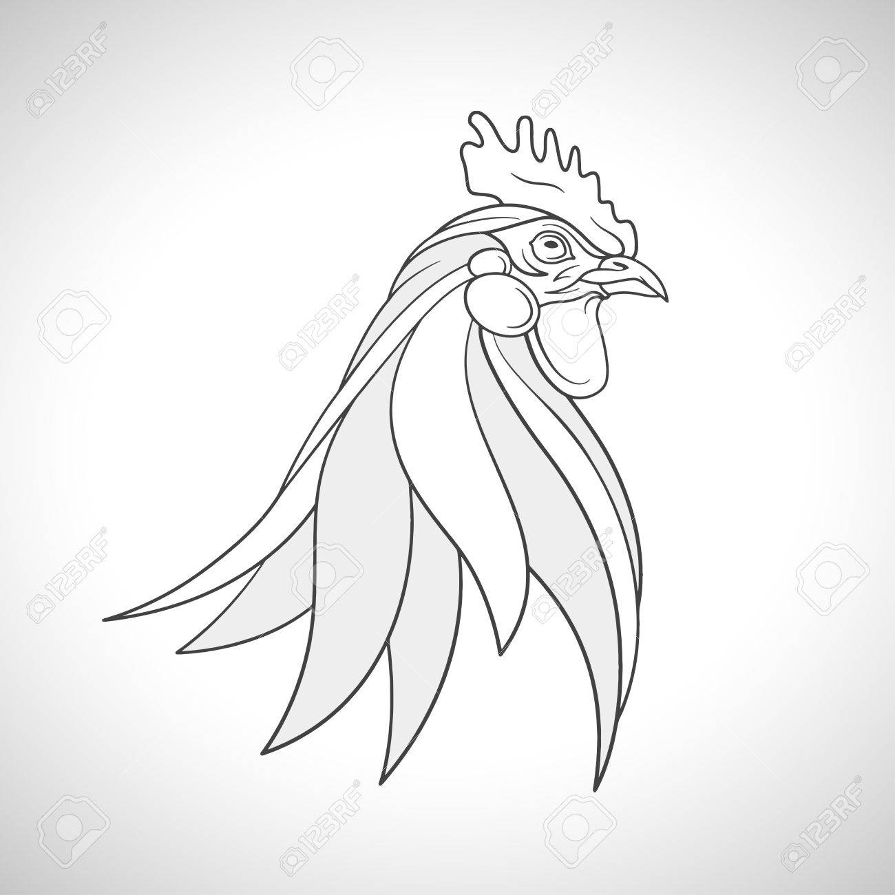 1300x1300 Line Drawing Of A Farm Bird