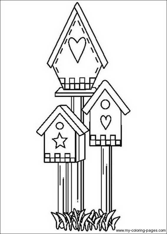 567x794 Bird Houses To Color Birdhouse Coloring Pages 017 Crafts