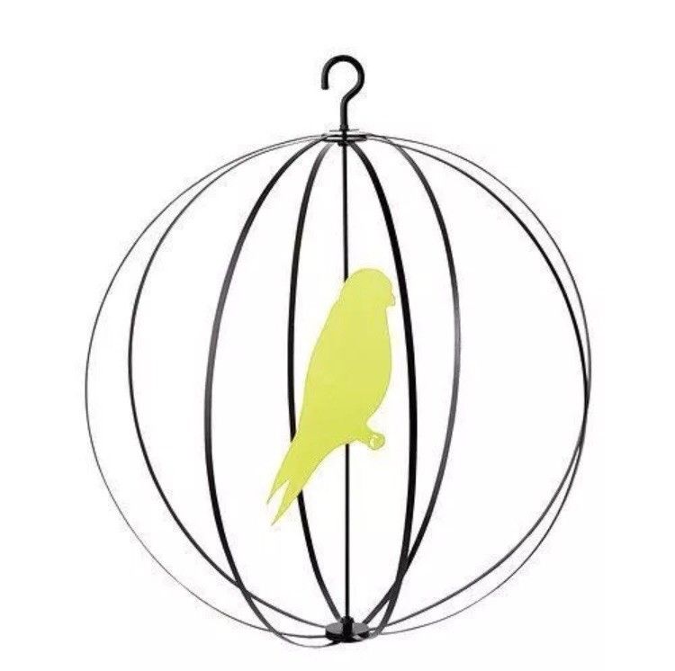 750x746 New Ikea Kladsam Hanging Round Bird Cage Mobile W Black Steel