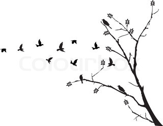 320x248 Tree And Bird Stock Vector Colourbox