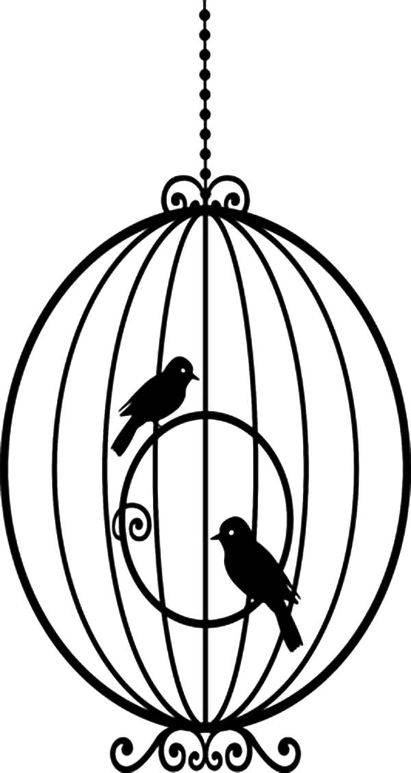 600x1128 Awesome Round Bird Cage Coloring Pages Best Place To Color