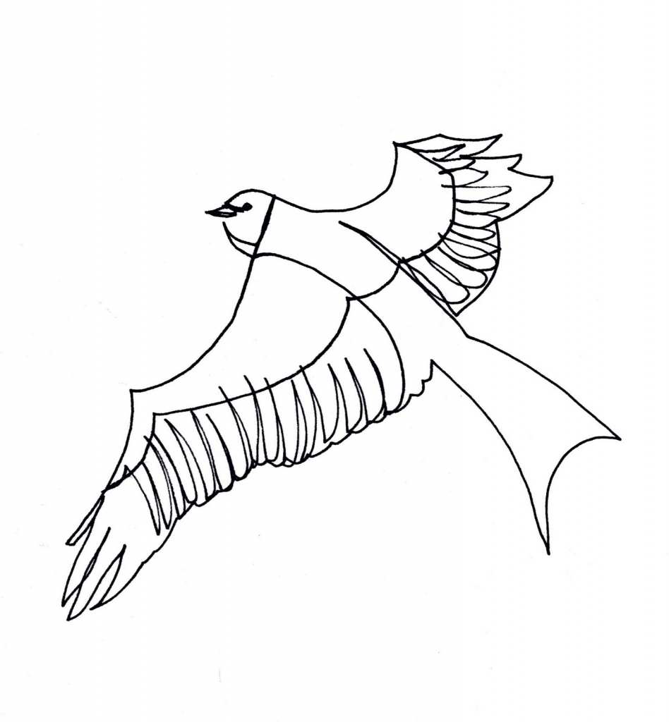 948x1024 Drawings Of Birds How To Draw A Bird Step Step Birds Animals Free