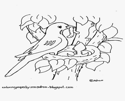 400x322 Bird Nest Coloring Sheet Flying Over Her Pages Best Place To Color