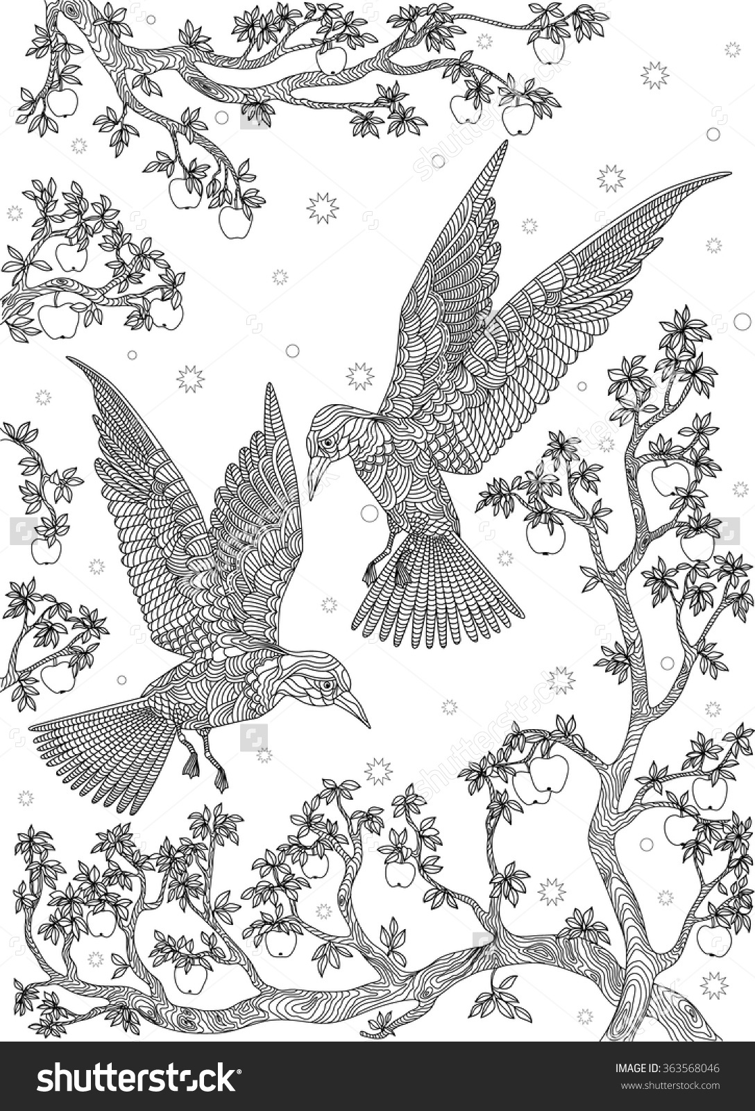 1088x1600 Bird On A Tree Drawing Drawn Bird