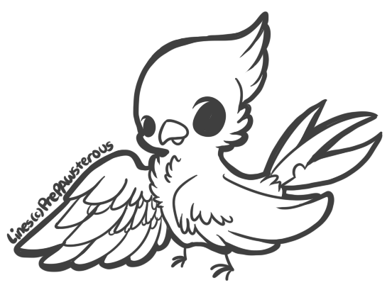 552x402 Free Use Bird Lineart By Prepawsterous