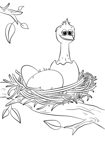 340x480 Bird's Nest Coloring Page Free Printable Coloring Pages