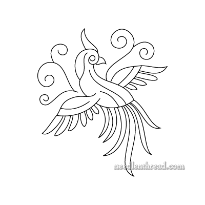 400x400 Free Hand Embroidery Pattern Little Bird Of Paradise