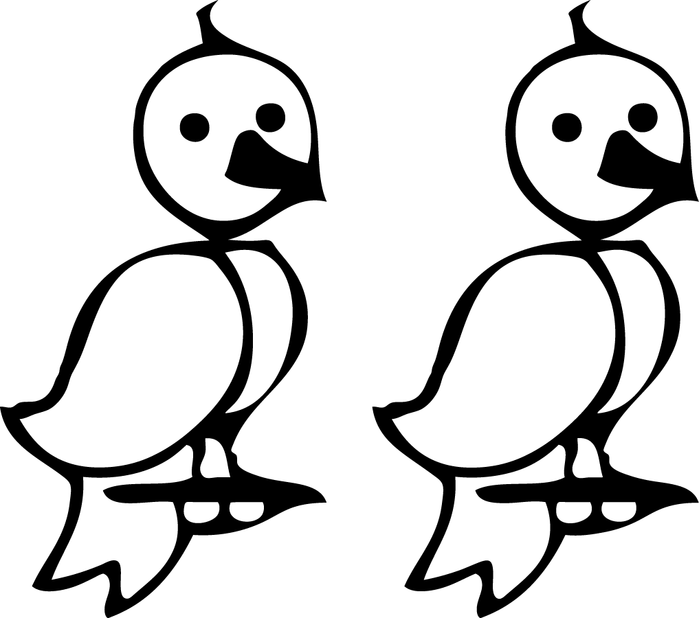 1017x900 Birds Stick Animal Sticker Decal Car Window Family [Md 347