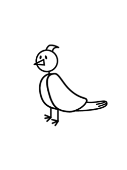 252x336 Bird Stick Figure