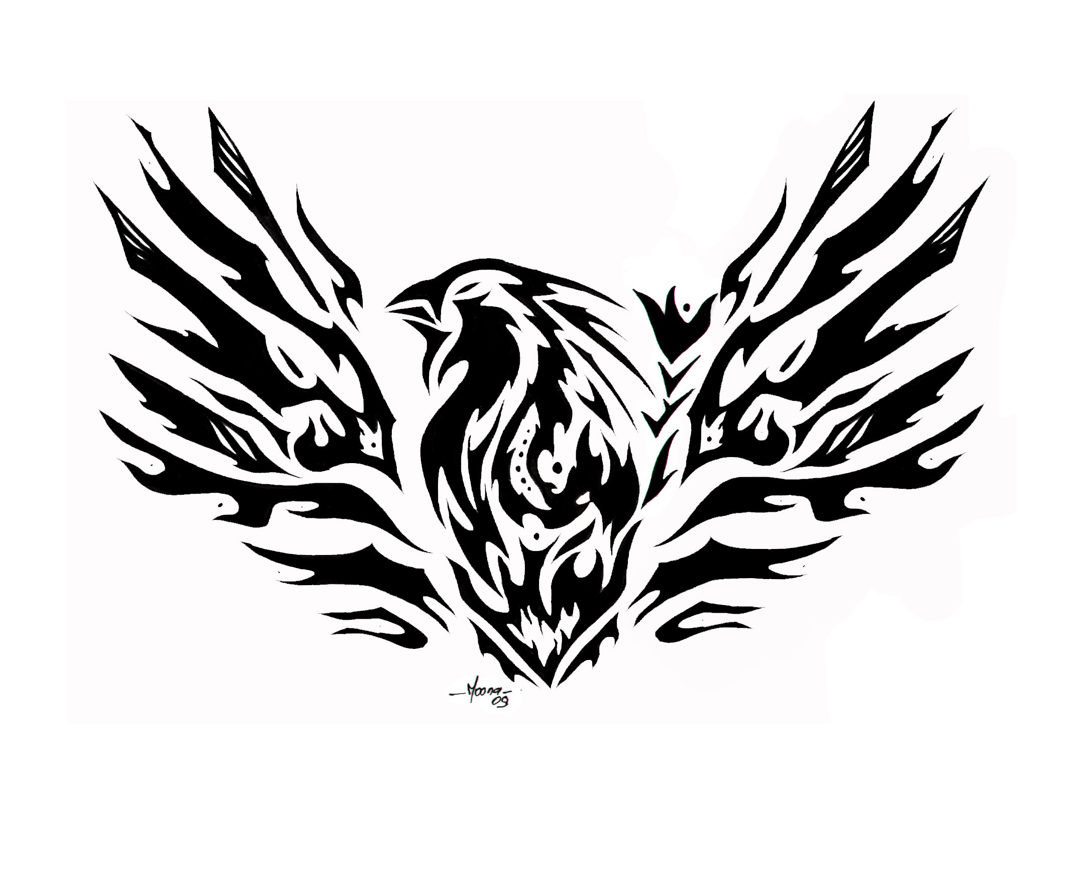 2174x1772 Collection Of Bird Wolf Tattoo Image