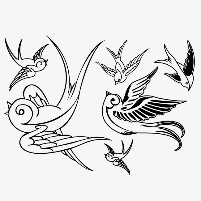 650x650 Hand Painted All Kinds Of Birds Flying Posture, Bird, Flying Bird