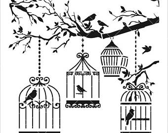 340x270 Bird Cage Vector Etsy