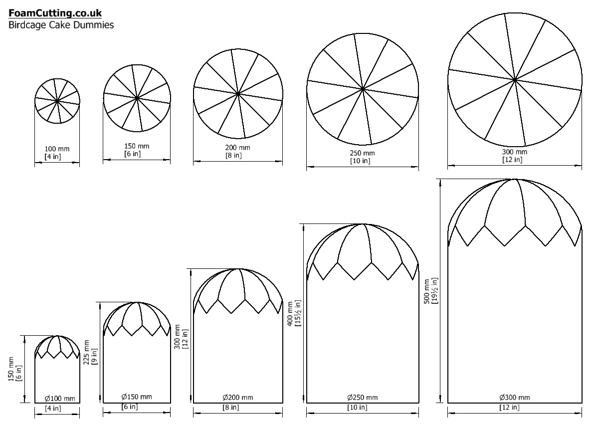1195x856 Birdcage Cake Dummies