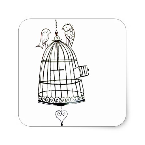 512x512 Open Birdcage Drawing
