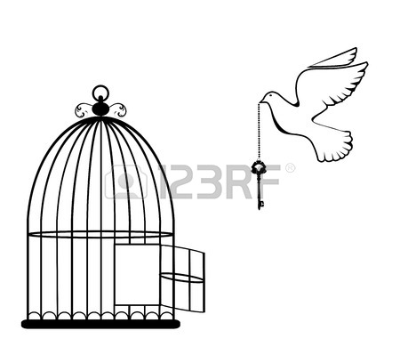 450x408 Bird Cage Open Stock Photos. Royalty Free Business Images