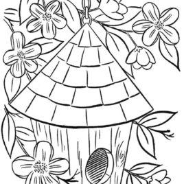 268x268 Coloring Pages Bird Houses Kids Drawing And Coloring Pages