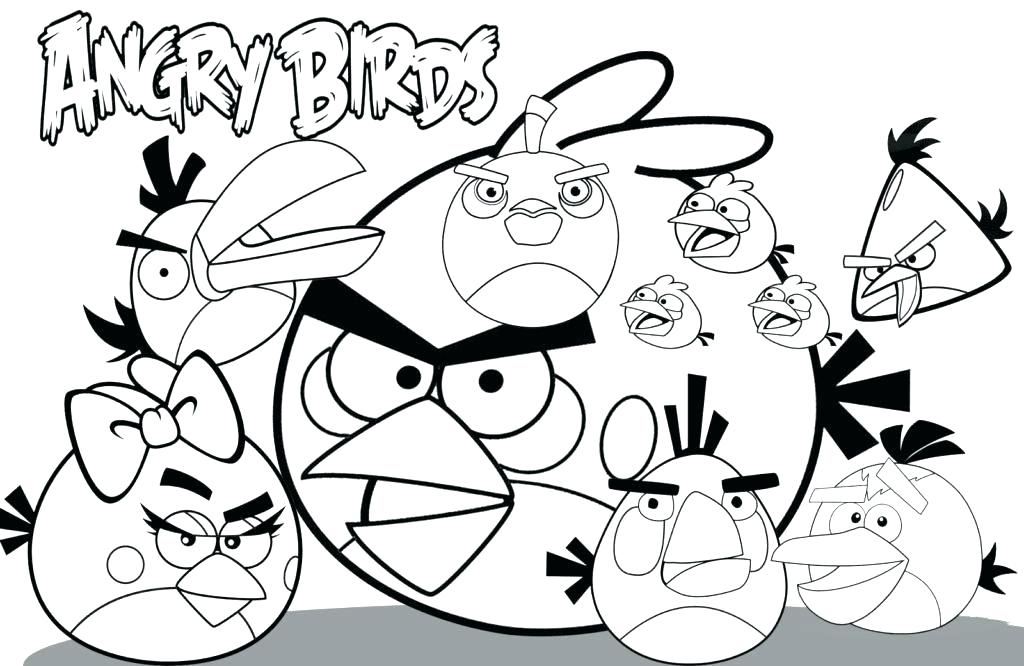 1024x666 Angry Birds Coloring Pages Free