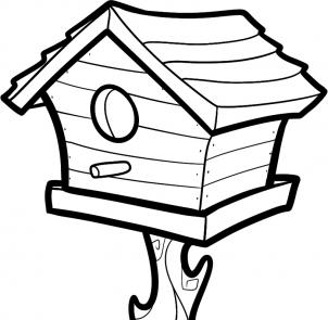 302x295 How To Draw A Birdhouse Step Birds Birdhouse