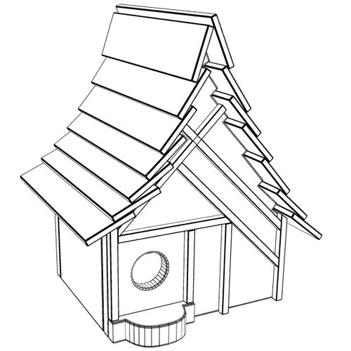 500x500 3d Birdhouse Cgtrader