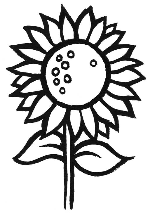 514x729 Printable Sunflower Coloring Pages With Birdhouse Sunflowers
