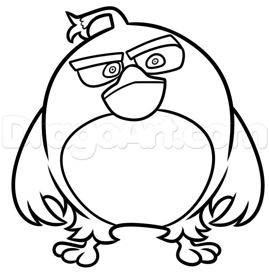 921x937 Angry Birds Drawing Pictures How To Draw Bomb From The Angry Birds