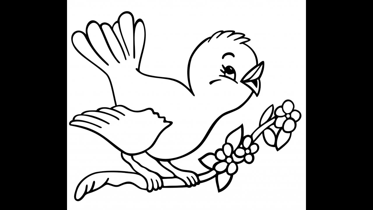 1280x720 Drawing Of Birds For Kids Flying Birds Drawing For Kids Easy