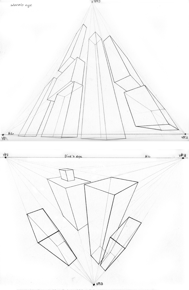 800x1224 3 Point Perspective Exercise By Beamer