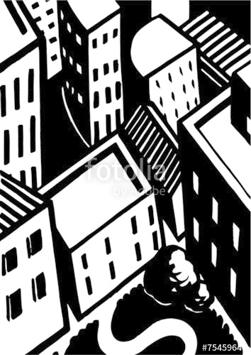 354x500 City Buildings Bird's Eye View Stock Image And Royalty Free