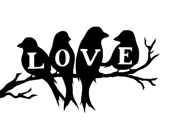 570x413 Love Birds Silhouette