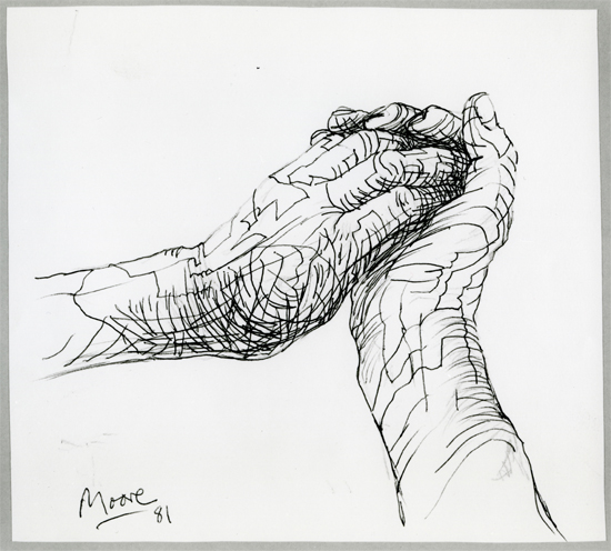 550x496 The Artist's Hands 1981 Hmf 81(131) Pencil, Ballpoint Pen