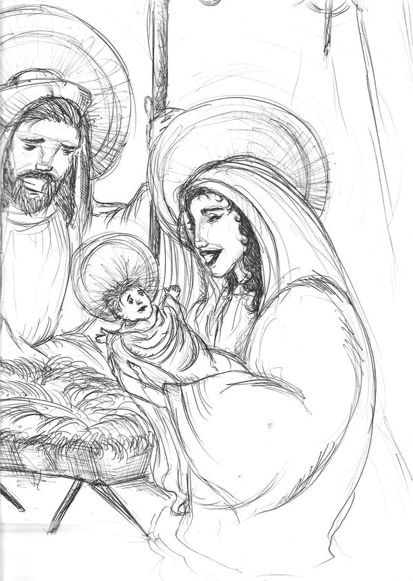 600x844 The Birth Of Jesus Christ By I Tsarevichalexei13