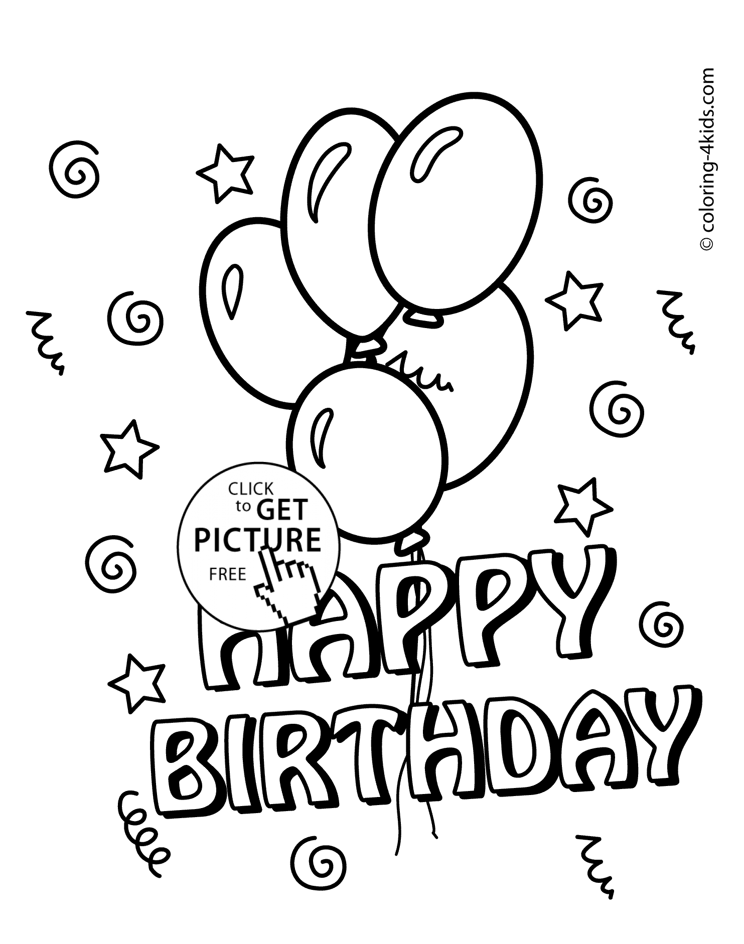 Birthday Balloon Drawing at GetDrawings | Free download