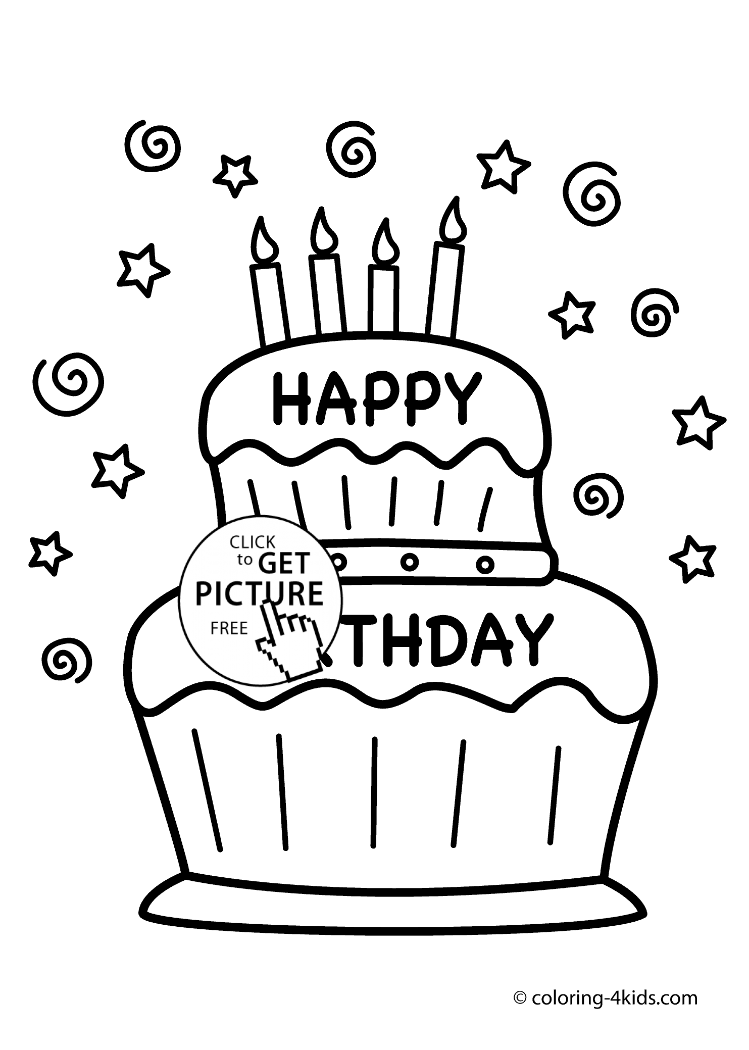 Birthday Cake Drawing at GetDrawings | Free download
