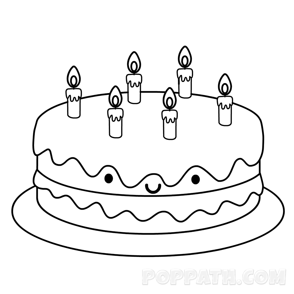 Birthday Cake Drawing at GetDrawings | Free download