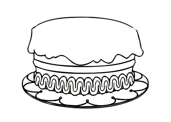 600x427 How To Draw Birthday Cake Coloring Pages