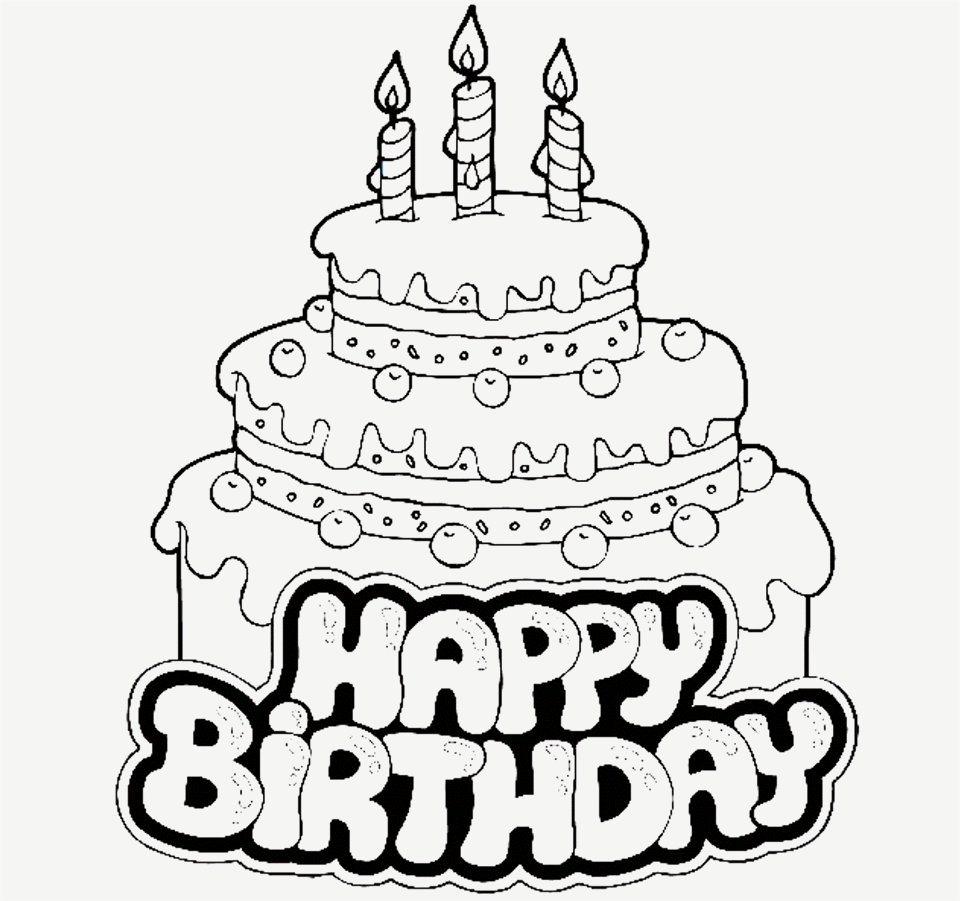 960x901 Images Of Pictures Of Birthday Cakes To Draw Drawing A Cartoon
