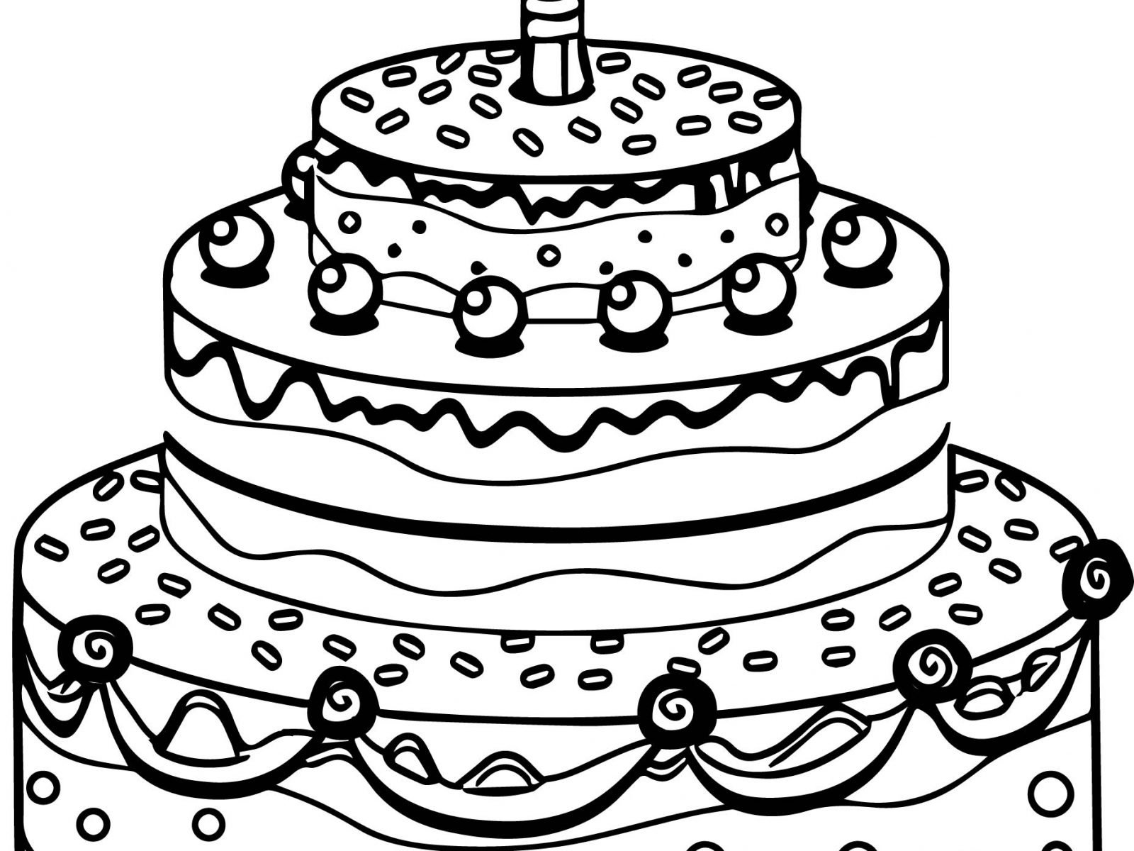 1600x1200 Happy Birthday Coloring Page Elegant Colour Drawing Free Excellent
