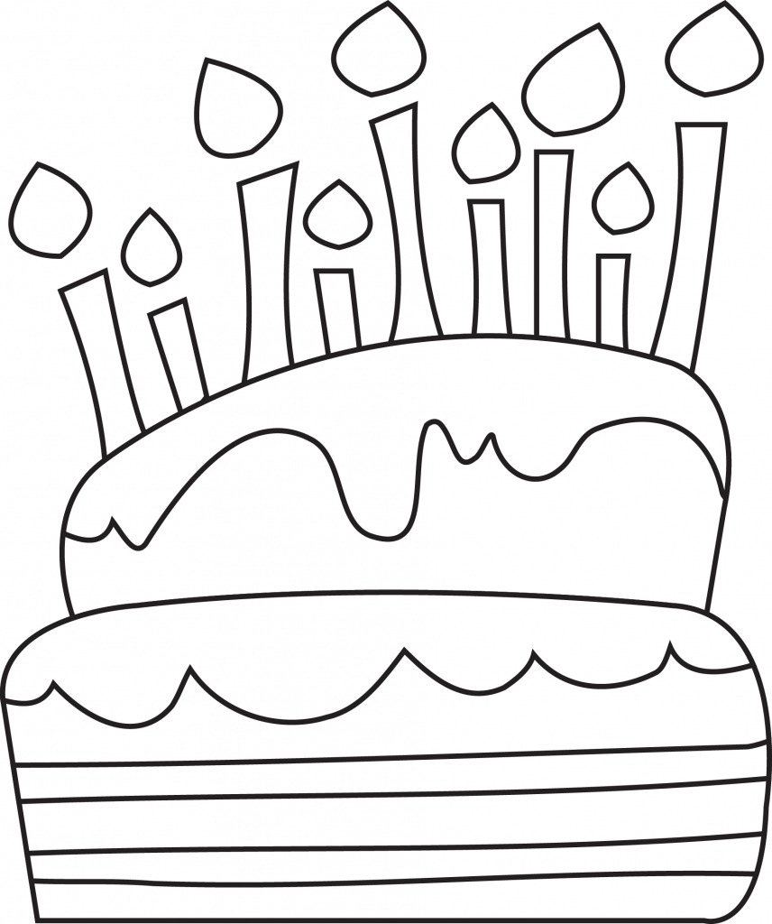 856x1024 Birthday Cake Drawing Birthday Cakes Drawings Clipart Best