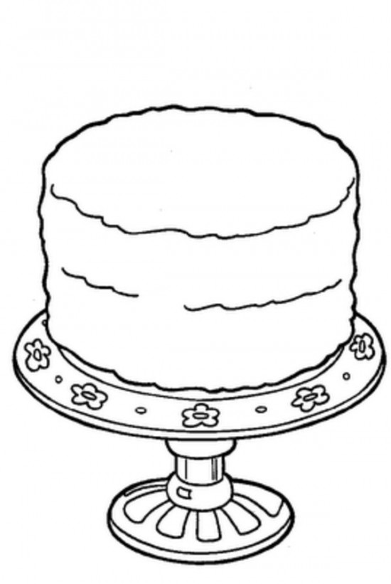 550x821 Birthday Cake Coloring Sheet Pages For Kids Activity All About