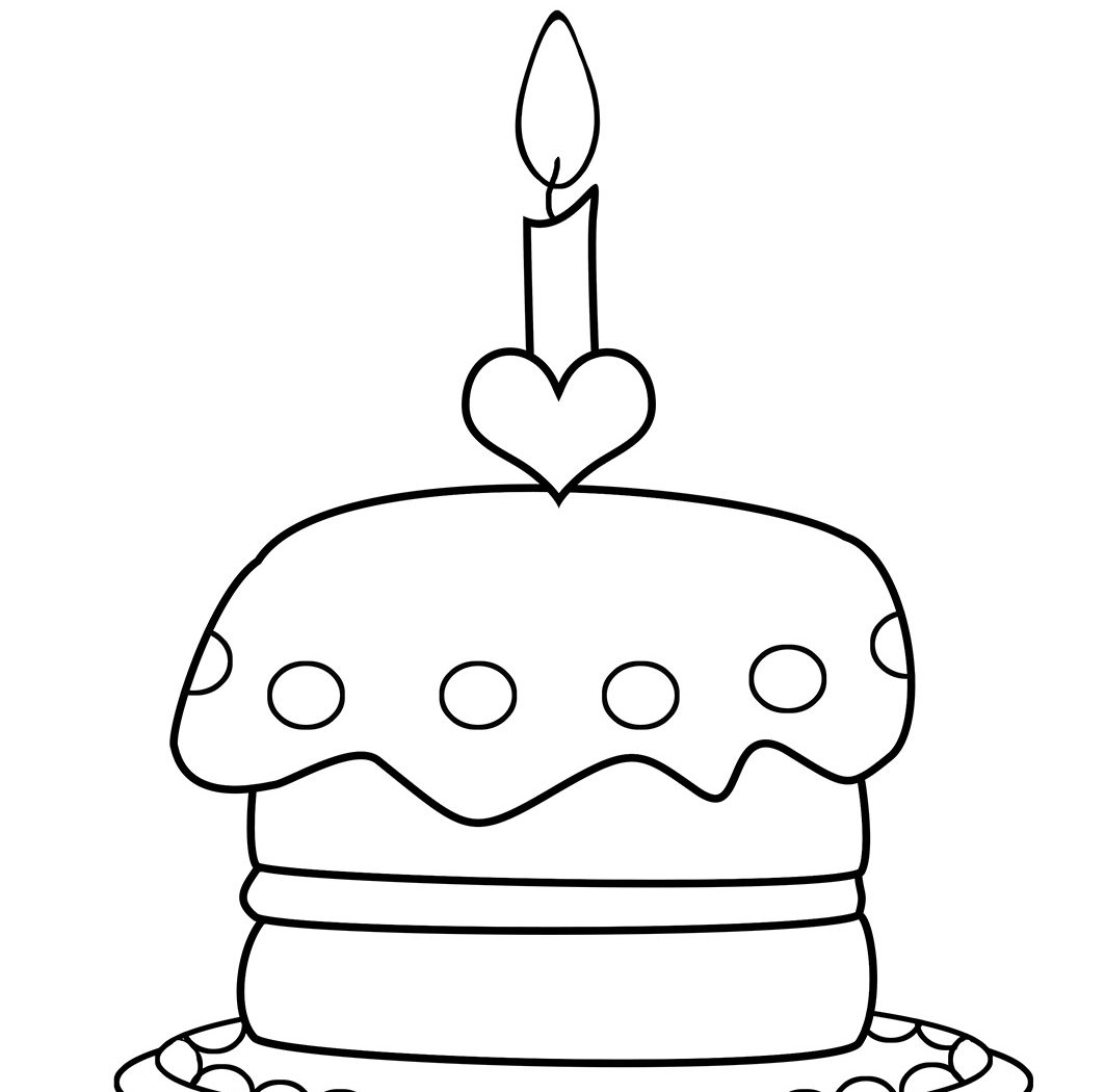 1063x1050 Birthday Cake Years Coloring Pages Hellokids Excellent For Kids